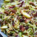 Apple Coleslaw with Cranberries and Pecans