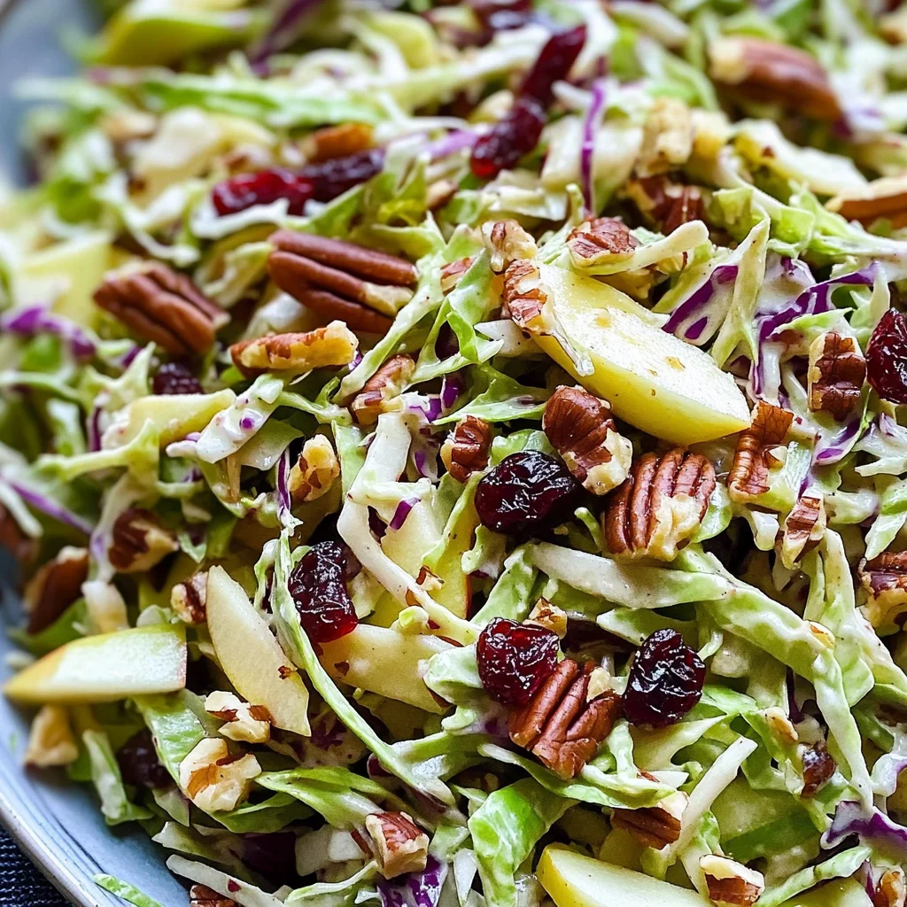Apple Coleslaw with Cranberries and Pecans