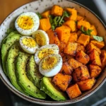 Avocado, Egg & Roasted Sweet Potato Bowl