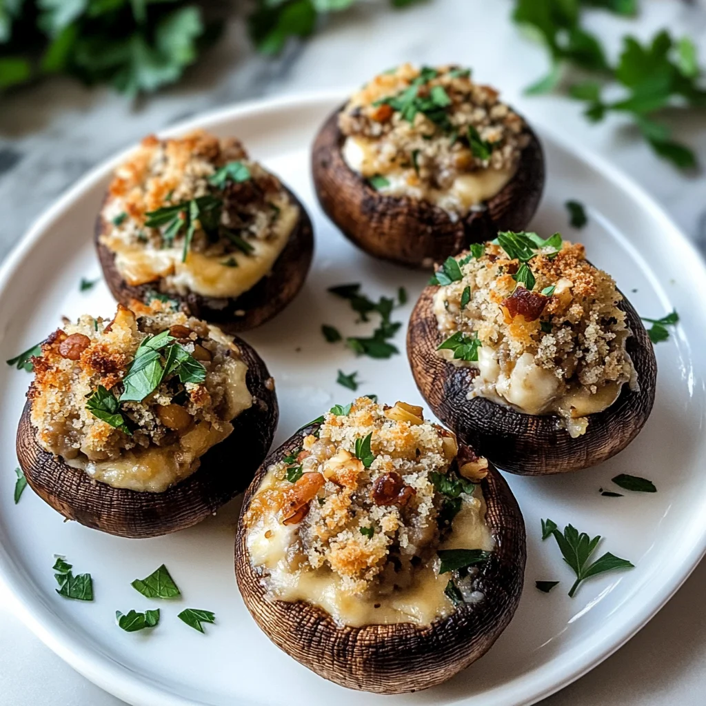 Best Christmas Stuffed Mushrooms