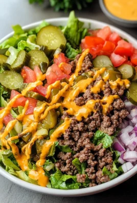 Burger Salad Bowl with Special Sauce Dressing