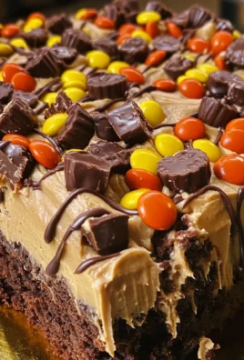 Chocolate Peanut Butter Poke Cake