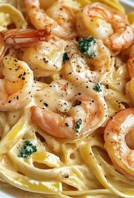 Creamy Garlic Shrimp Alfredo Pasta