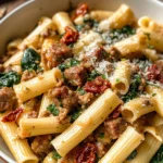 Creamy Italian Sausage Sun Dried Tomato Pasta
