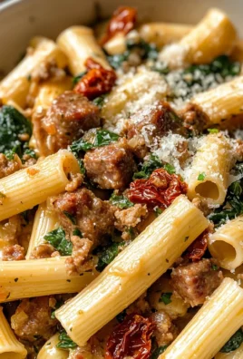 Creamy Italian Sausage Sun Dried Tomato Pasta