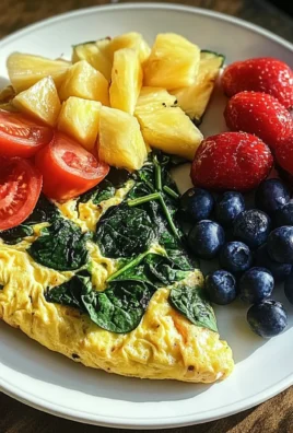 Garden Veggie Omelet with Fresh Fruit