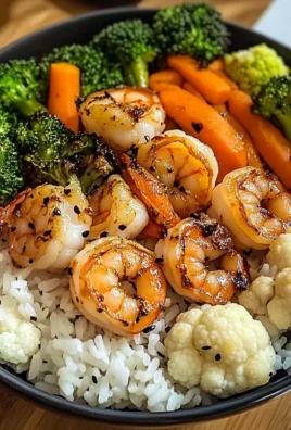 Garlic Butter Shrimp with Steamed Rice & Mixed Vegetables