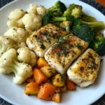 Herb-Crusted Fish with Steamed Veggies & Boiled Potatoes