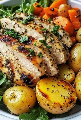 Herb Grilled Chicken with Roasted Potatoes, Carrots & Quinoa