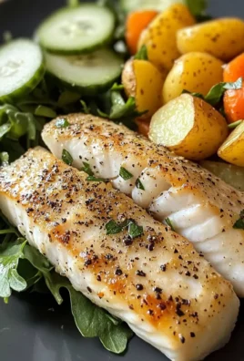 Lemon Pepper Fish with Herb Potatoes & Garden Salad