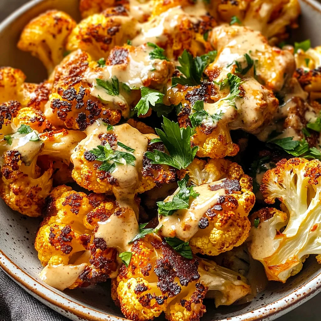 Moroccan Cauliflower with Tahini-Honey