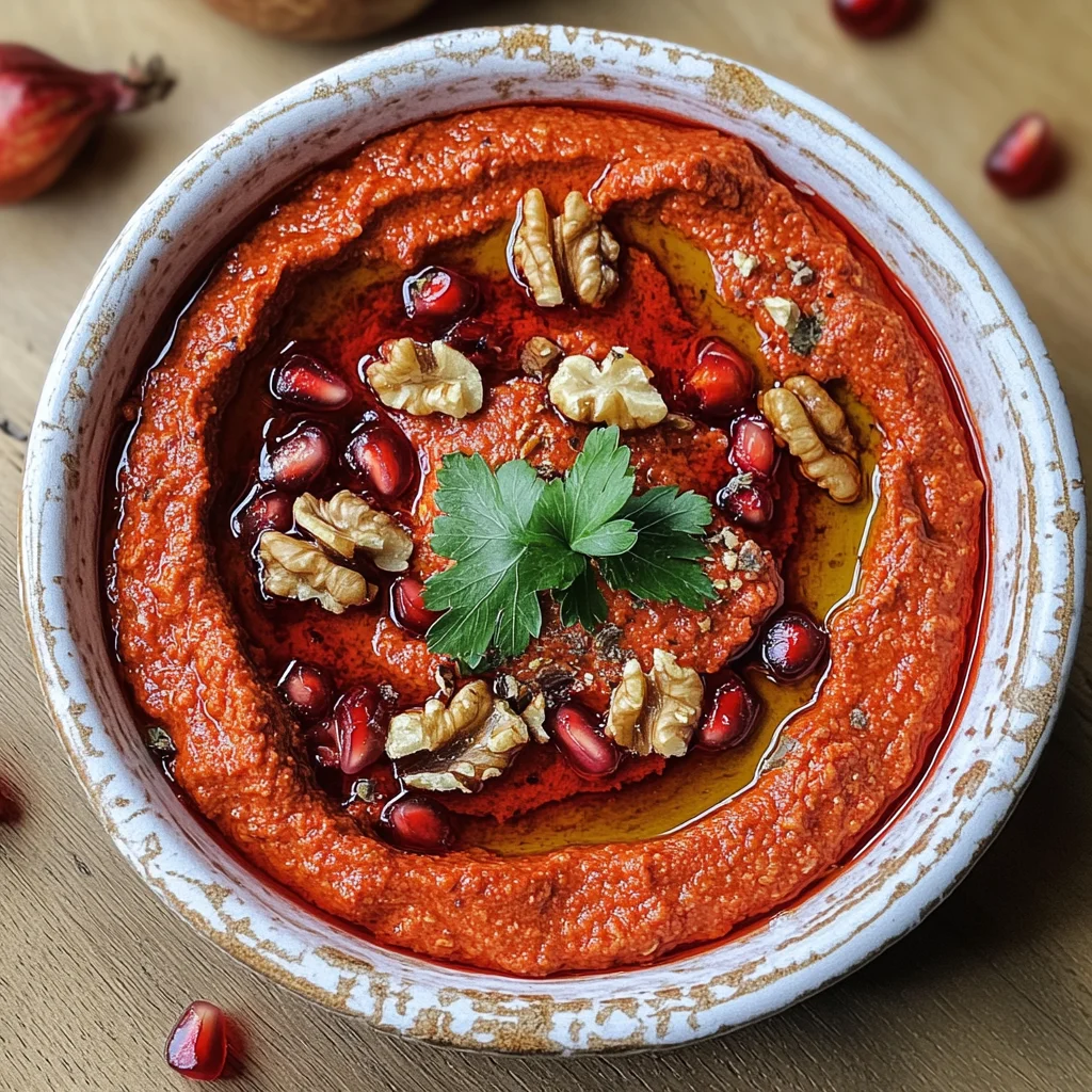 Muchicken hammara (Syrian Roasted Red Pepper Dip)