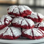 Red Velvet Crinkle Cookies
