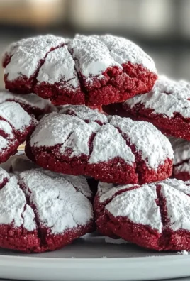 Red Velvet Crinkle Cookies
