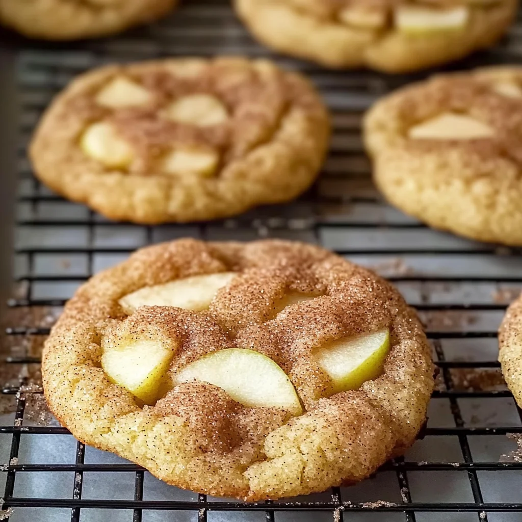 Spiced Apple Cinnamon Snickerdoodle Cookies
