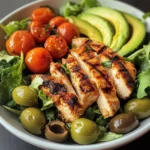 Spiced Grilled Chicken Salad with Avocado & Olives
