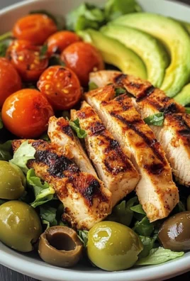 Spiced Grilled Chicken Salad with Avocado & Olives