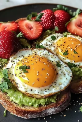 Sunny Avocado Egg Toast with Sweet Strawberries