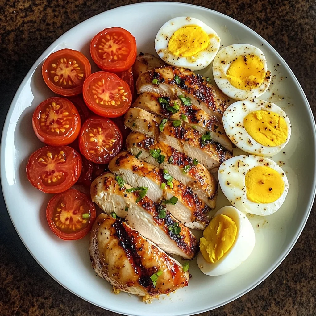 Tomato-Lovers Protein Plate with Chicken & Eggs