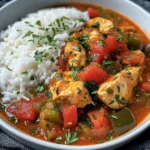 Tomato & Herb Chicken Stew with Fluffy Rice