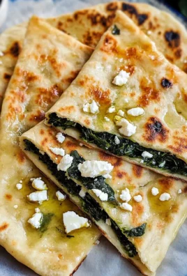 Turkish Gözleme (Spinach and Feta Stuffed Flatbread)