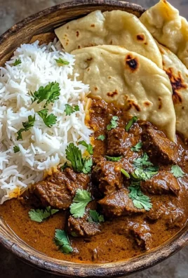 Beef Coconut Curry with Fragrant Rice and Warm Naan