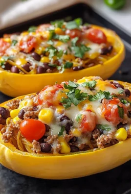Burrito Spaghetti Squash Boats