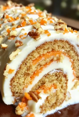Carrot Cake Roll with Cream Cheese Frosting Filling