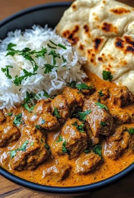 Coconut-Curry Braised Beef with Jasmine Rice & Garlic Naan