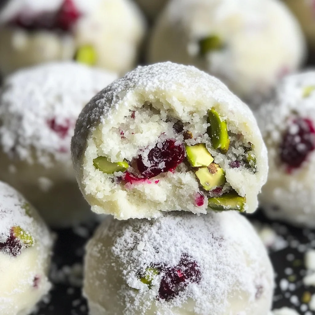 Cranberry Pistachio White Chocolate Truffles