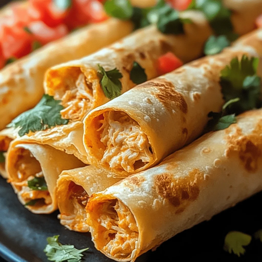 Cream Cheese Chicken Taquitos