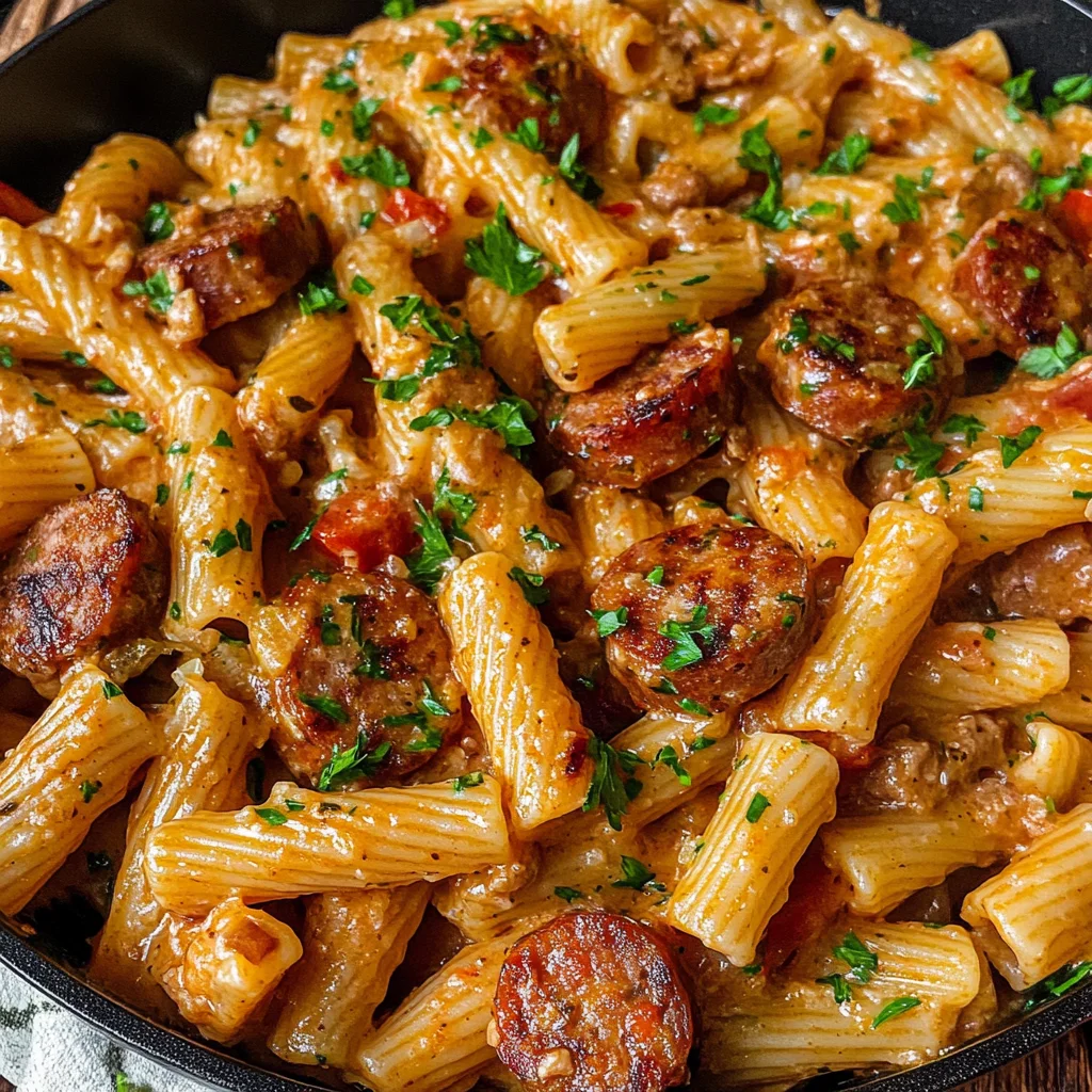 Creamy Cajun Sausage Pasta
