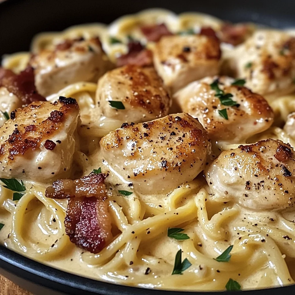 Creamy One-Pan Chicken Carbonara