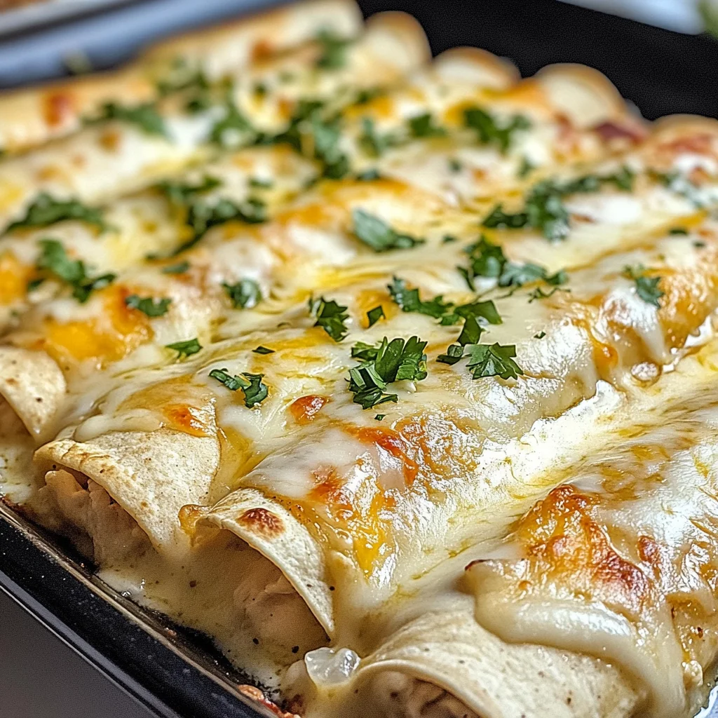 Creamy White Chicken Enchiladas