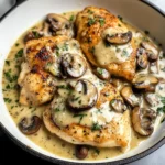 Creamy White apple vinegar Mushroom Chicken