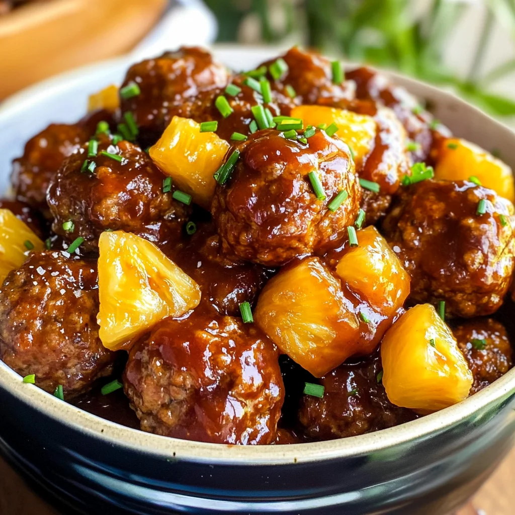 Crock Pot Hawaiian Meatballs (+Video)