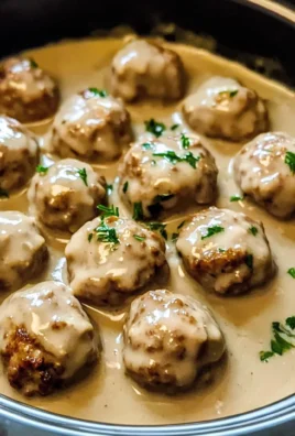 Crockpot Swedish Meatballs with Creamy Gravy