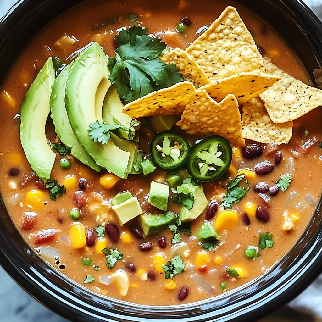 Crockpot Vegetarian Tortilla Soup for Cozy Weeknight Comfort