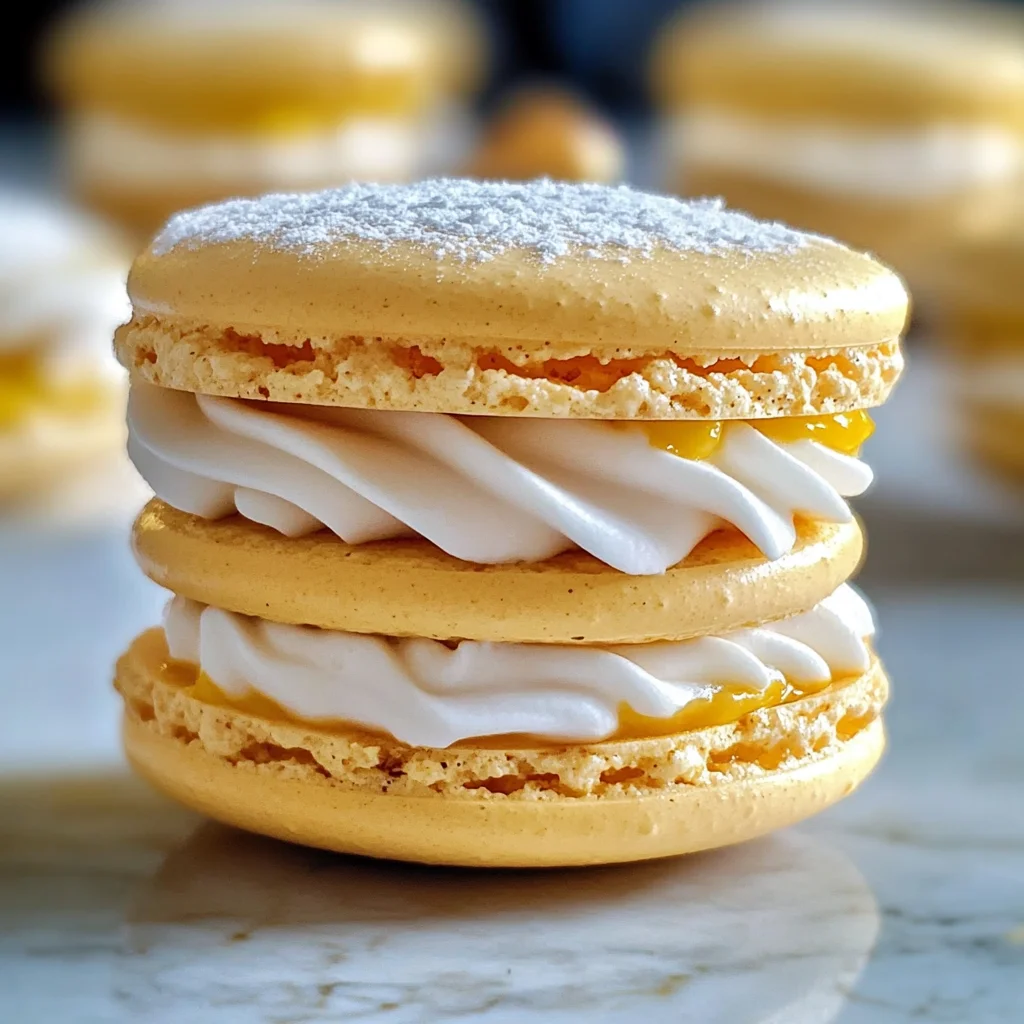 Easy Lemon Meringue Pie Macarons - theamazingfood