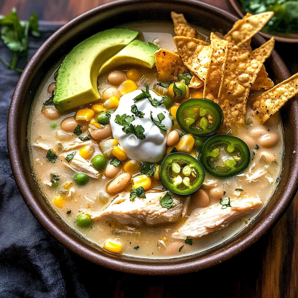 Flavorful Crockpot White Chicken Chili Soup