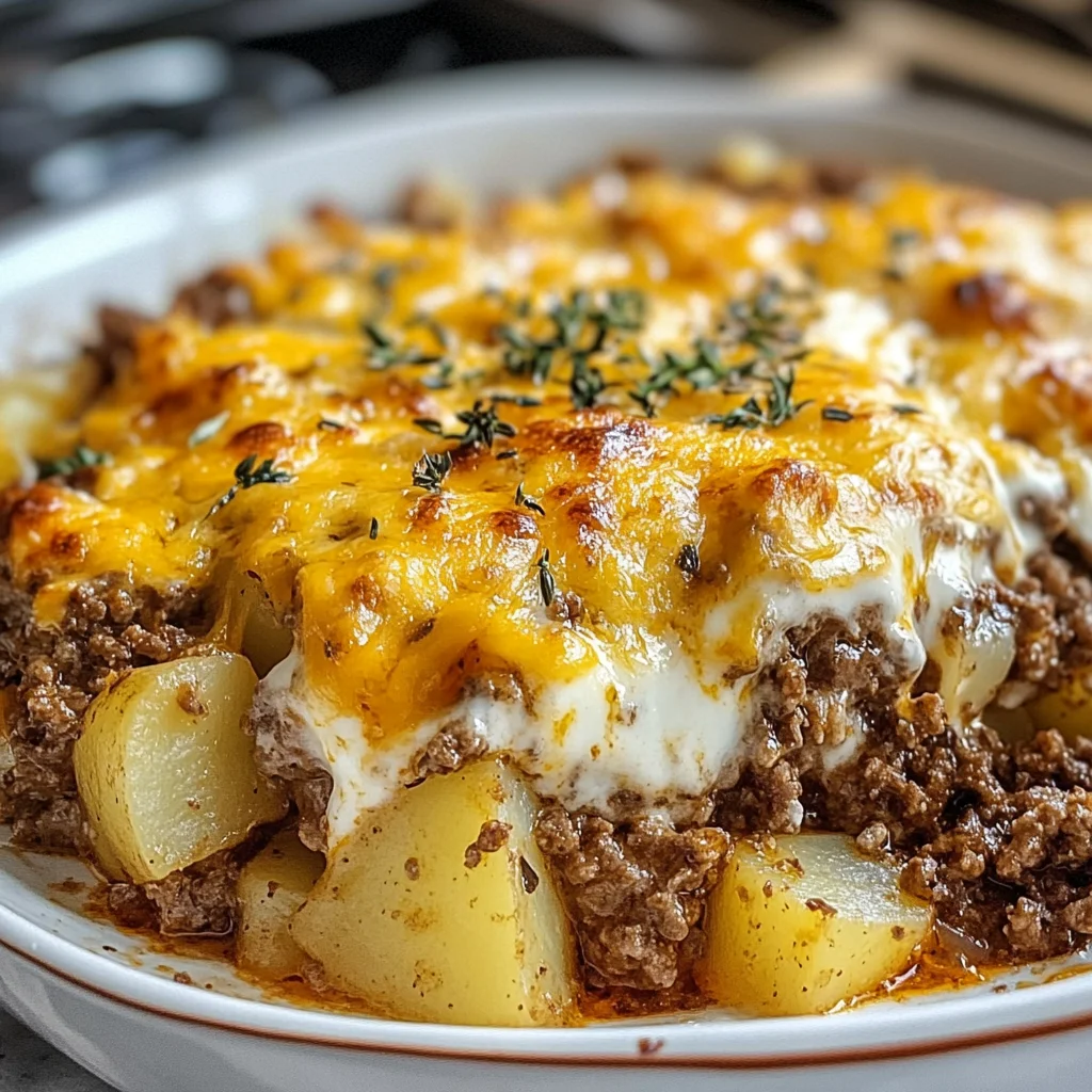 Ground Beef and Potatoes Casserole