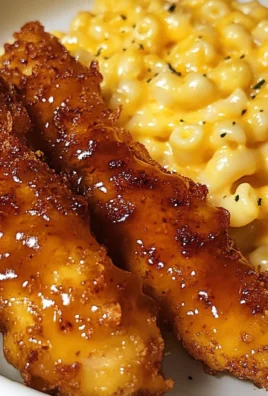 Hot Honey Chicken Tenders with Baked Mac and Cheese