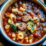 Italian Sausage Ditalini Minestrone Soup