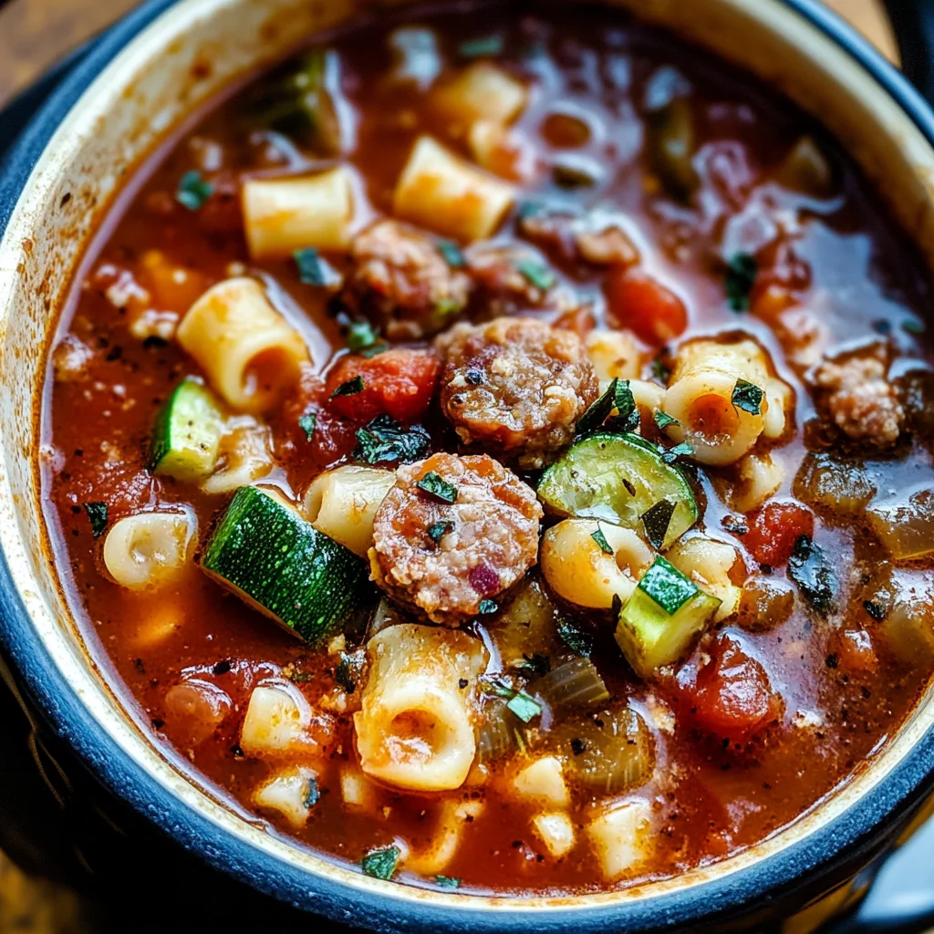 Italian Sausage Ditalini Minestrone Soup