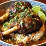 Lemongrass-Ginger Lamb Shank with Coconut Rice