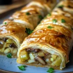 Mushroom and Leek Strudel