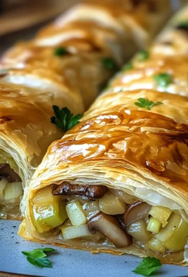 Mushroom and Leek Strudel