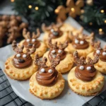 Rentiere aus Quark-Öl-Teig mit Nutellakern