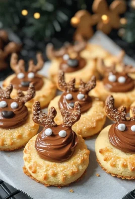 Rentiere aus Quark-Öl-Teig mit Nutellakern