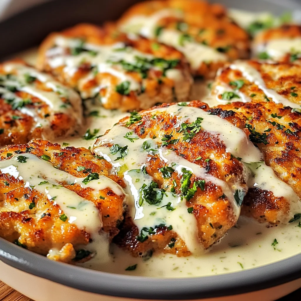 Salmon Patties with Creamy Lemon-Garlic Sauce